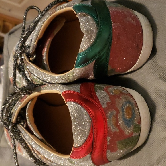 Gucci Unisex/M 10/W11 Tian glitter sneakers to beat all sneakers - Picture 2 of 9